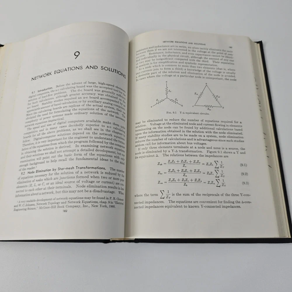 Elements of Power System Analysis 2nd Edition 1962 Hardcover Stevenson McGraw
